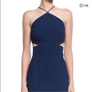 Aiden Navy Strapless Mini Dress